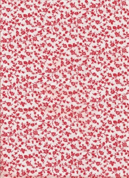 Røde blomster på hvit, 3535