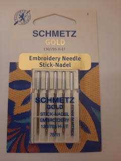 Schmetz GOLD, broderinål for symaskin