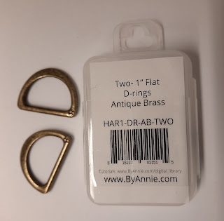 D- ring 1 inch, Antique Brass