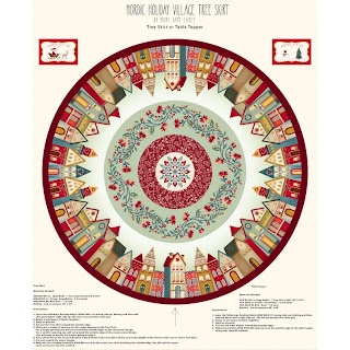 Nordic Holiday Village Tree skirt, 7193, 135 cm